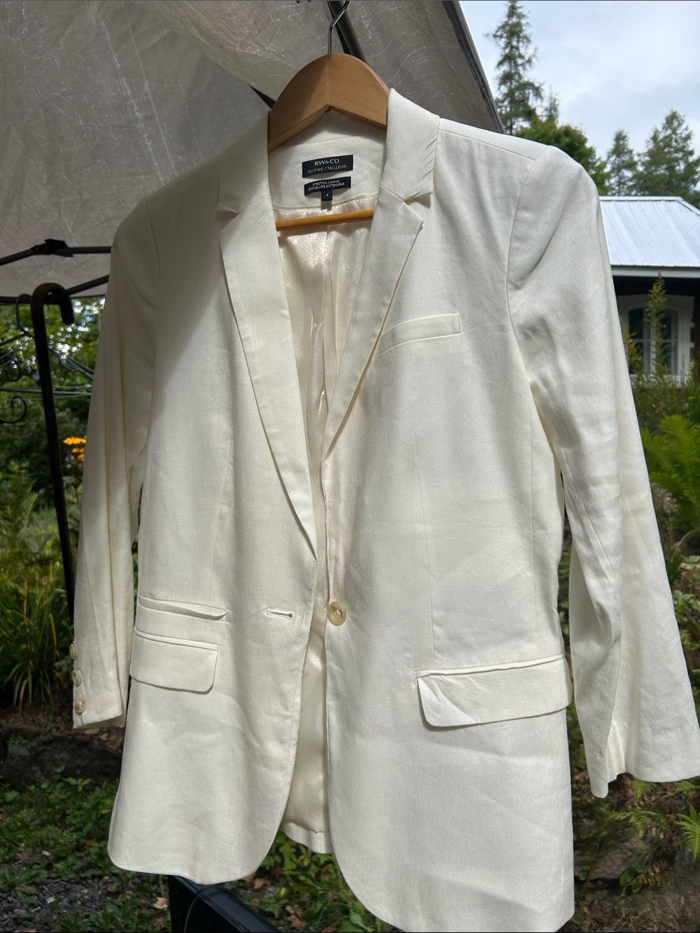 RW&CO. Off-White Single-Button Women’s Blazer